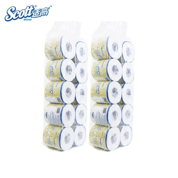 适高 平纹小卷卫生纸3层加厚空心小卷柔软舒适酒店 易溶于水原生木浆 250张/卷 100卷1箱装 94479