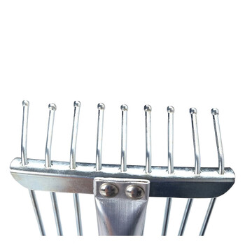 金诗洛 K517 草耙 落叶耙子 可伸缩不锈钢园林耙子钢丝耙 9齿不锈钢耙