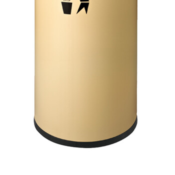 南 GPX-110HX 南方港式垃圾桶 户外不锈钢烟灰桶垃圾筒公用垃圾箱果皮桶 杏色 内桶容量33升