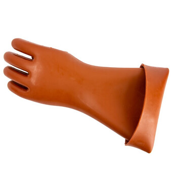 双安 40KV橡胶绝缘手套 4级带电作业耐压35KV安全防触电手套  电工电力检修高压防护劳保手套 均码 1副