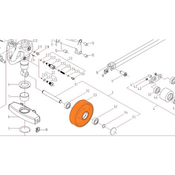德国永恒力配件 手动托盘车尼龙转向轮 尼龙大轮 170*44mm 适用于AM22系列