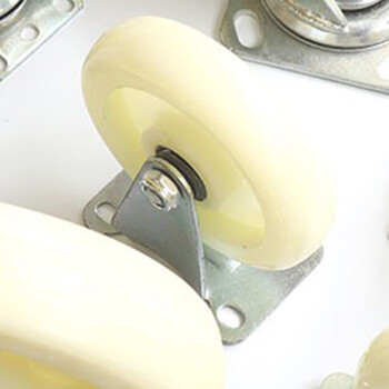 海斯迪克 白色加厚尼龙轮定向轮 工业脚轮 推车轮子 4寸重型定向轮