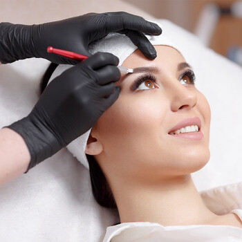 安美尚（ams）A5221 一次性丁腈检查手套 加厚指麻清洁实验室手套 黑色 100只/盒 S码