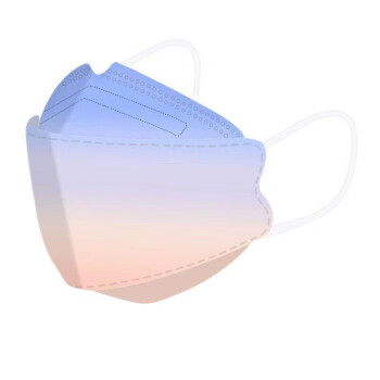 旷尔  一次性成人渐变色口罩 3D立体四层透气彩色防尘口罩mask【渐变-D款 50只】