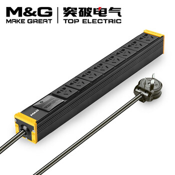 突破（M&G）pdu机柜插座/大功率插排/电竞插座 8位防雷/2米线/07TG200102