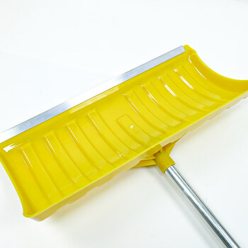 海斯迪克 HK-8021 除雪铲 大号塑料锹推雪板 雪锹除雪工具铁杆 金黄色总长131cm