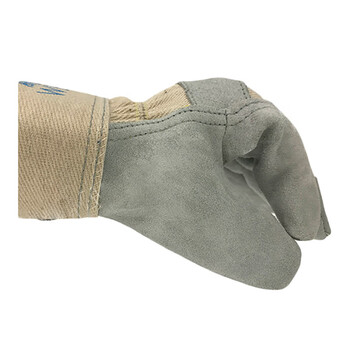 威仕盾（WESTUN） G-2215 26cm全掌背布半皮劳保手套 L码 1副