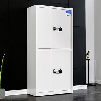 欧思泰 电子保密柜铁皮柜档案柜钢制密码锁文件柜办公柜白色双节国保锁保密柜   通双节白色国保指纹