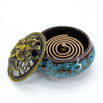 海斯迪克 盘香配件 (不含盘香) 香炉+葫芦+防火棉 (颜色随机) HK-5052  