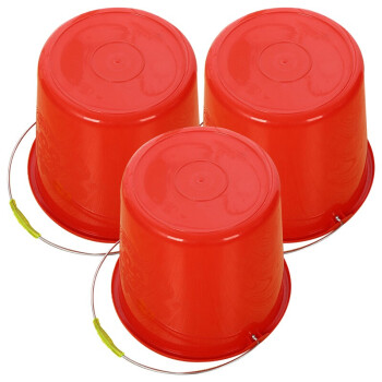 海斯迪克 HKCL-171 红色水桶 塑料手提水桶 加厚洗车桶拖把化工储水桶清洁塑料胶水桶