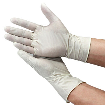 Ansell安思尔 4572无粉一次性乳胶手套 定做乳胶清洁加厚手套100只/ 奶白色 S