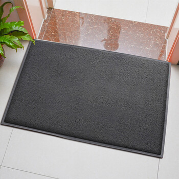 豫之韵 大门口欢迎光临地垫特厚进门大红色防滑垫丝圈门口迎宾电梯欢迎光临门垫脚垫 灰色无字 120*150cm