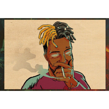 xxxtentacion 海报壁纸贴画说唱嘻哈牛皮纸卧室饶舌hiphop装饰画 7 21