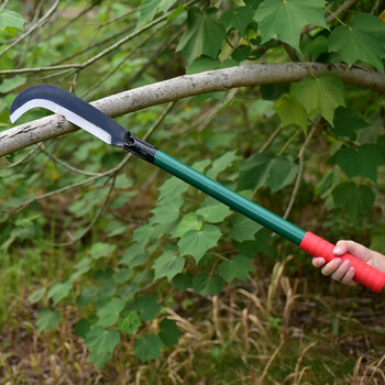 兰诗 FW-1135 砍刀加长柄柴刀锰钢弯刀开路劈柴砍树刀镰刀割草刀      124CM