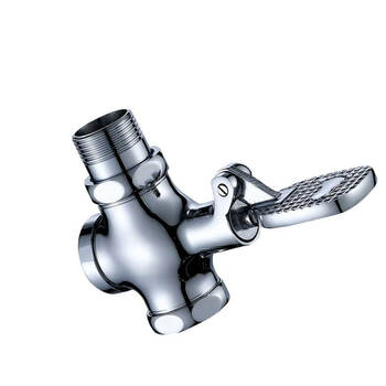 星期十 中脚踏-1寸DN25 铜脚踩式蹲大便器冲水阀脚踏冲洗阀厕所冲洗阀延时冲洗阀定制