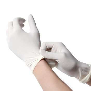 安美尚（ams）白色丁腈手套无粉指麻千级指麻无尘室真空包装9寸M1袋（50双）定做