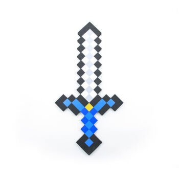 minecraft我的世界游戏周边钻石剑玩具模型泡沫剑火炬