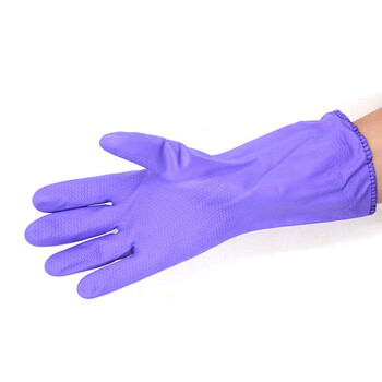 东亚 808-2绒布加绒手套 PVC防油防水防寒保暖 洗碗洗衣橡胶乳胶清洁手套 定做 均码 10副