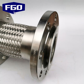 FGO 不锈钢法兰金属波纹编织管 全304 法兰固定+活动 长度300mm 2.5mpa BWG-25P DN100  