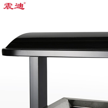 震迪钢木垃圾桶琥珀黄街道双桶垃圾桶可定制KT820公园垃圾桶