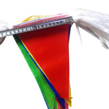 工品星GPX-QZ小彩旗三角串旗工地警戒小旗开业开张活动装扮吊旗14*21cm50米100面旗子（1包）