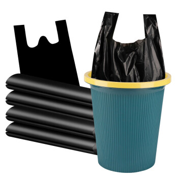 庄太太 手提式垃圾袋 商用加厚黑色塑料背心提手塑料袋 40*60cm100只装（非对应项目勿拍）企业专属XG