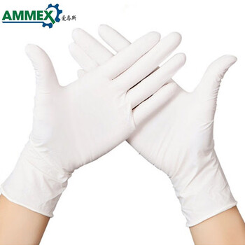 爱马斯（AMMEX）XLFRT一次性乳胶手套工业实验室牙科手套无粉 100只/盒定做  M