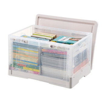 访客 FK 汽车收纳箱储物箱折叠收纳盒加厚整理箱衣物玩具整理箱整理箱茶色透明爱丽丝蓝