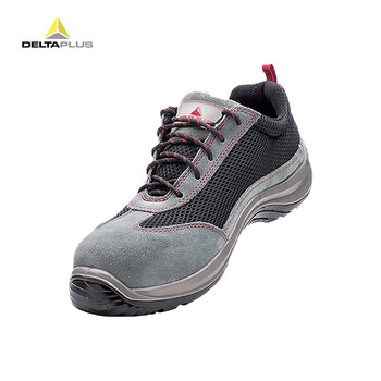 代尔塔/DELTAPLUS 301223彩虹系列SRC级防滑绝缘防刺穿透气安全鞋黑红色35码1双