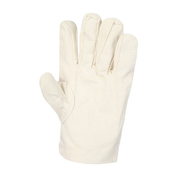 君御   2*4白帆布手套耐磨工作机械焊工施工搬运劳保手套 10副