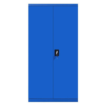 京度五金重型工具柜储物柜多功能加厚双开门工具柜工厂车间置物可定制四层一抽柜蓝色