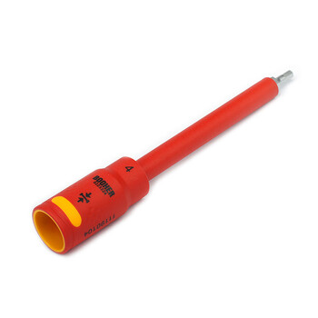 宝合(BOOHER)3/8"系列双色绝缘长6角旋具套筒4x157mm