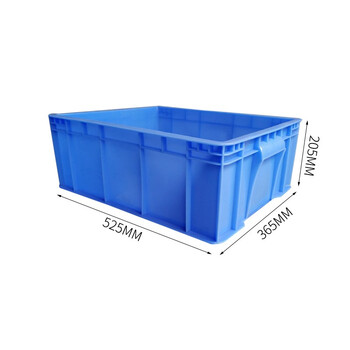 JN JIENBANGONG 周转筐 长方形塑胶周转箱胶筐物料盒货架周转筐新料 蓝色525*365*205mm