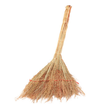 卫洋  WYS-240清洁植物扫把 手工扫帚 物业学校工厂单位环卫笤帚 普通红色高粱脱壳小扫把一个装