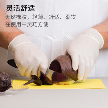 爱马斯（AMMEX）XLFRT一次性乳胶手套工业实验室牙科手套无粉 100只/盒定做  M