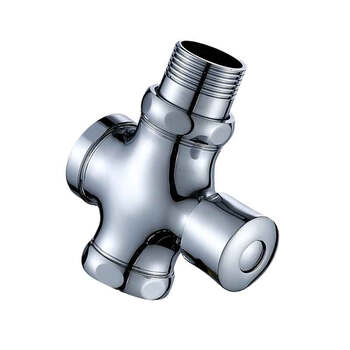 星期十 中小四通1寸DN25 铜手按式蹲便器冲水阀 四通冲洗阀 大便延时冲洗阀 厕所冲洗阀定制