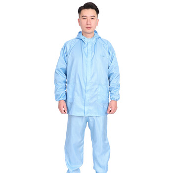SAFEMAN君御 1898防静电服分体带帽（蓝色） *1套 蓝色 M 