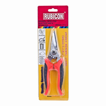 罗宾汉（RUBICON）RCZ-726电工剪刀 不锈钢多用剪 电工工具 7寸 180mm