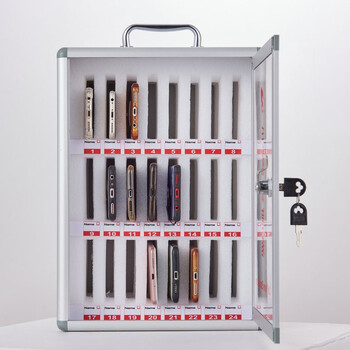 京度36位手提手机保管箱车间手机存放柜学校学生办公会议存放箱315*200*495mm