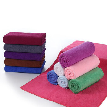 冰禹 BYjj-117 清洁抹布百洁布 装修工作毛巾清洁抹布30×60cm 紫色（10条）