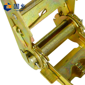 固乡 5T货物捆绑带拉紧器紧固带收紧带捆绑器固定带收紧器货车紧绳器 橘色宽5CM长20米