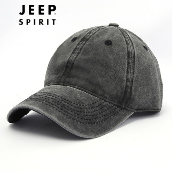 吉普jeep王一博同款潮人街头时尚百搭鸭舌帽复古做旧水洗牛仔帽男士