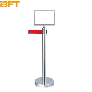 贝傅特 一米线插牌 隔离带伸缩带围栏 银行排队护栏 隔离柱警戒桩安全线 不锈钢横向A3插排