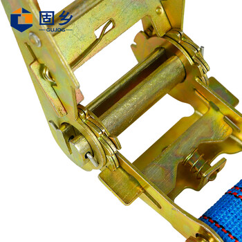 固乡 货车紧绳器捆绑带收紧器紧固带拉紧器汽车拖车绳捆绑带 双钩高密度5cm宽10m长带铁架一套 拉力3吨