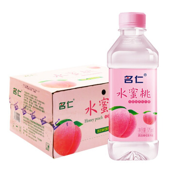 375ml*24瓶整箱装 明仁苏打水 果味苏打饮料 名仁苏打水水蜜桃味375ml