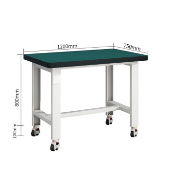天旦重型工作台TD-T1225可移动装配台车间钳工台1.2米单桌带轮子