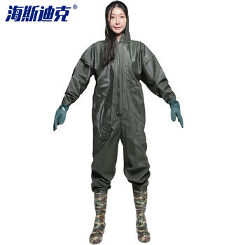海斯迪克 涉水裤 防水连体雨衣雨裤 下水裤捕鱼裤 全身款42码