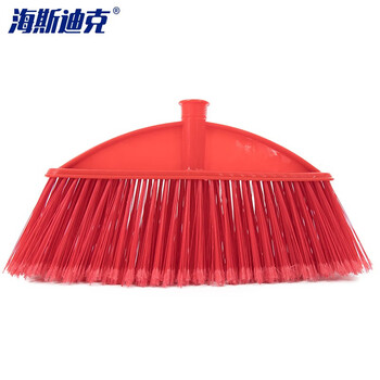 海斯迪克 开丝硬毛塑料扫把 莲花开丝扫把头(配木杆)33cm毛宽 (2个起订) HKQS-102