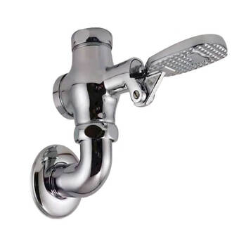 星期十 大阀体带弯头1寸 铜脚踩式冲洗阀 厕所冲洗阀 带弯头脚踏阀公共场所用延时冲洗阀定制