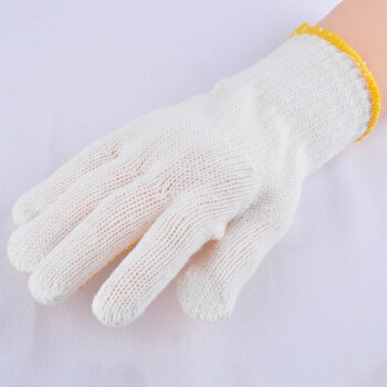 安美尚（ams) 30758本白棉质点珠手套 定做 600双装